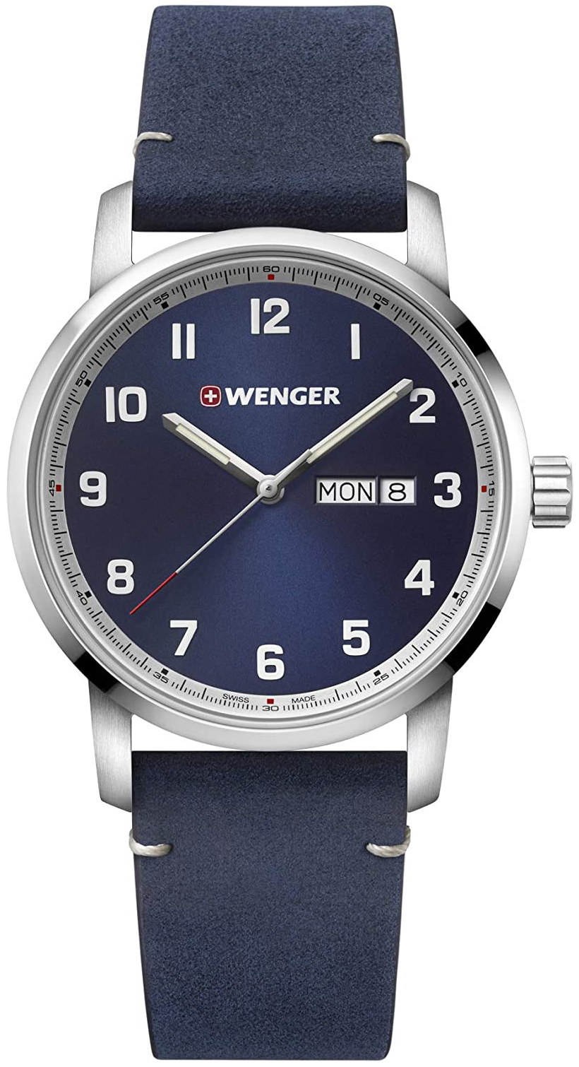 Wenger 99999 Miesten kello 01.1541.115 Sininen/Nahka Ø42 mm