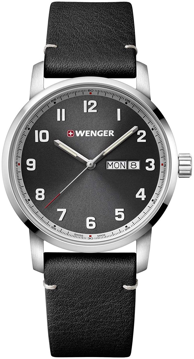 Wenger 99999 Miesten kello 01.1541.116 Musta/Nahka Ø42 mm