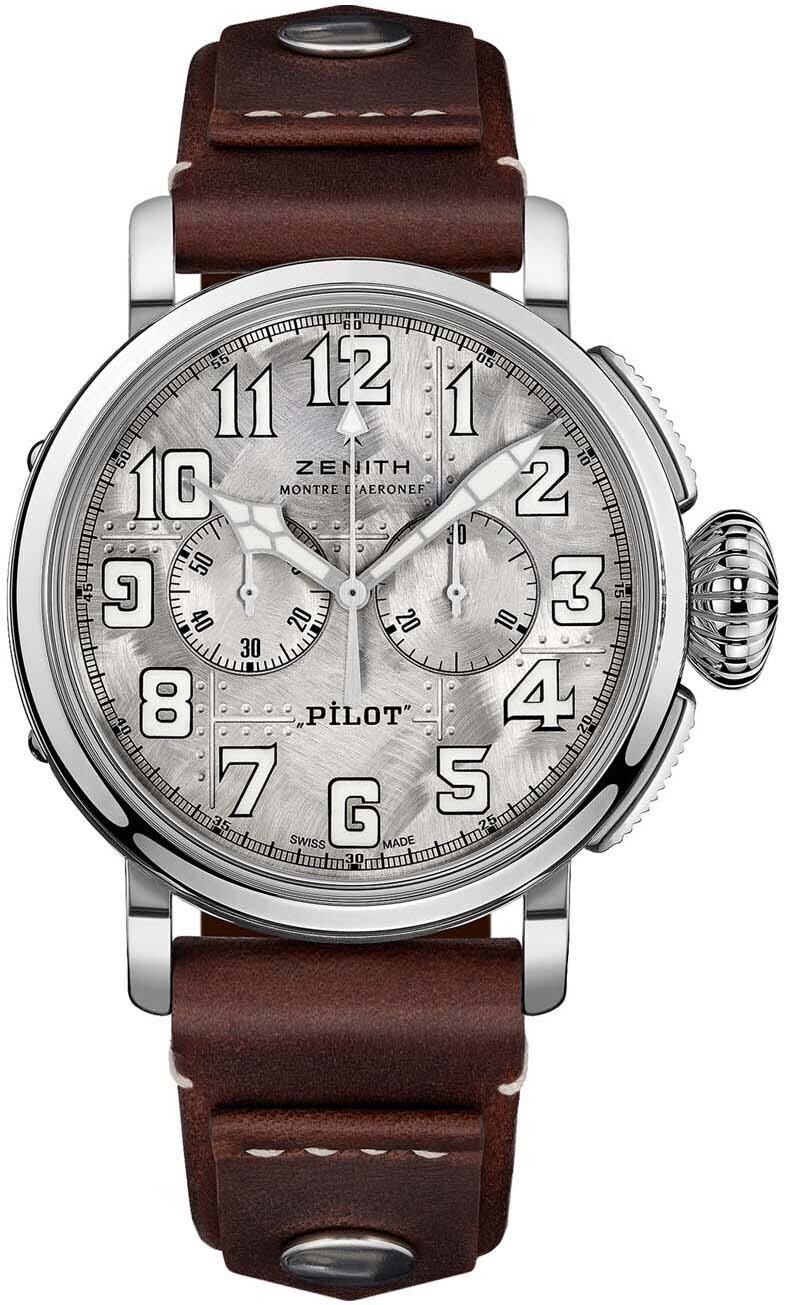 Zenith Miesten kello 05.2430.4069-17.I011 Pilot Hopea/Nahka Ø45 mm